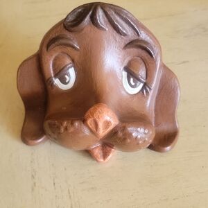 Vintage Brown Dog Glasses Holder